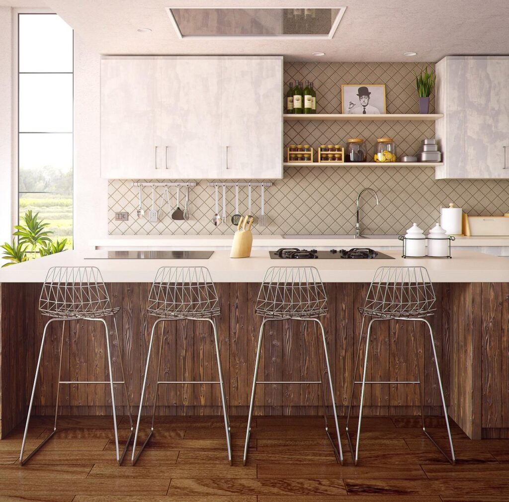 Dekton keukenblad met karakteristieke textuur, demonstrerende duurzaamheid en moderne keukendesign